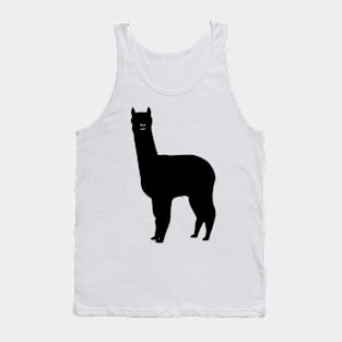 Alpaca Black Silhouette Pet Animal Cool Style Tank Top